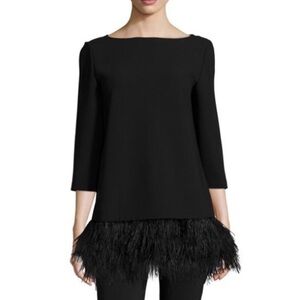 Kate Spade Feather Trim Dress or Tunic in Black, Size 0